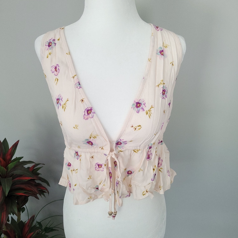 NWOT AFRM Tie Front Tank Top